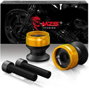 img 4 attached to 🔍 Universal M8 Gold Swingarm Spools Sliders Stand - MZS 8MM Compatible with CBR 600 F2 F3 F4 F4i CBR600RR CBR1000RR GSXR600 GSXR750 GSXR1000 GSXS750 SV650 ZX6R ZX10R Z650 Z900 Z1000 Ninja 400 Daytona