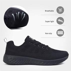 img 3 attached to 👟 Женские легкие дышащие кроссовки для прогулок - модные и спортивные.