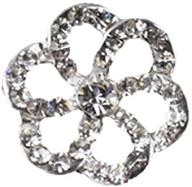 💎 silver resin rhinestone button brb-110, 3/4-inch - each carded logo