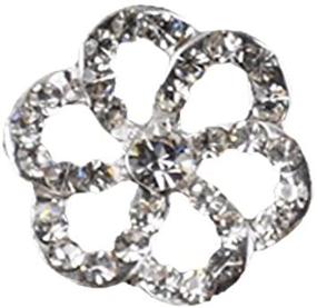 img 1 attached to 💎 Silver Resin Rhinestone Button BRB-110, 3/4-Inch - Each Carded