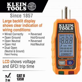 img 2 attached to 🔌 Klein Tools RT250 LCD GFCI Receptacle Tester for 120V 3-Wire Electrical Outlets