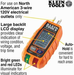img 3 attached to 🔌 Klein Tools RT250 LCD GFCI Receptacle Tester for 120V 3-Wire Electrical Outlets