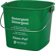 🧼 san jamar kp97gn 3 quart green kleen-pail commercial cleaning bucket logo