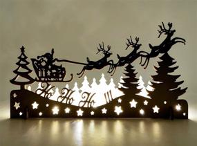 img 2 attached to Christmas Decoration Centerpiece Silhouette Fireplace