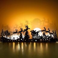 christmas decoration centerpiece silhouette fireplace logo