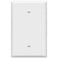 🔳 enerlites 8801o-w blank device wall plate: jumbo 1-gang cover, over-size 5.5" x 3.5", unbreakable white polycarbonate thermoplastic логотип