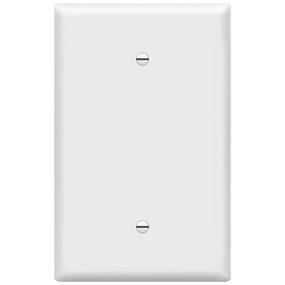 img 4 attached to 🔳 ENERLITES 8801O-W Blank Device Wall Plate: Jumbo 1-Gang Cover, Over-Size 5.5" x 3.5", Unbreakable White Polycarbonate Thermoplastic