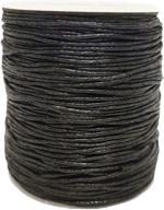 🧵 lanyoshe 1mm black waxed cord string necklace rope for jewelry making, beading, crafting, chinese knotting, kumihimo, shamballa, and sewing - 109 yards logo