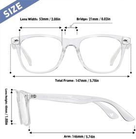img 2 attached to MEETSUN Blue Light Blocking Glasses for Men and Women - Reduce Eyestrain with Vintage Computer Gaming Eyewear, Lightweight TR90 Frame Retro Classic Eyeglasses (Black+Clear)