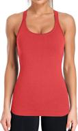 👚 attraco women's ribbed workout tank tops with built-in bra, tight racerback scoop neck athletic top логотип