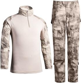 img 4 attached to HJLYQXQ Men's Military Tactical Multicam Army Camo Hunting Airsoft Paintball BDU Combat Uniform - Quick-Dry Shirt and Pants Set