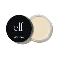 💡 e.l.f luminous putty primer - lightweight, long-lasting, hydrating, silky texture, creates a smooth base, illuminates & plumps skin with vegan collagen & hyaluronic acid - 0.74 oz logo