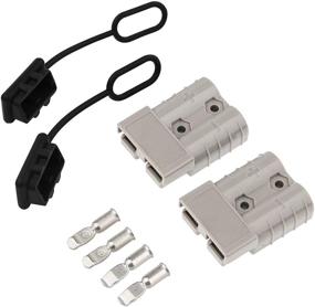 img 4 attached to 🔌 Spurtar 6-8 Gauge Battery Cable Quick Connect/Disconnect Plug: UL Certified, Gray, 12-36V DC, 50A - Ideal for Recovery Winch, Trailer