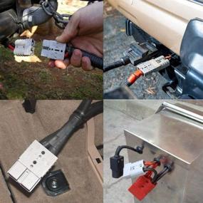 img 1 attached to 🔌 Spurtar 6-8 Gauge Battery Cable Quick Connect/Disconnect Plug: UL Certified, Gray, 12-36V DC, 50A - Ideal for Recovery Winch, Trailer