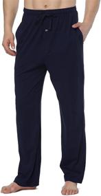 img 4 attached to HomyComy Cotton Bottoms Pockets XX Large Men's Clothing for Sleep & Lounge