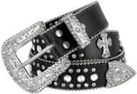 western cowgirl rhinestone buckle studded women's accessories in belts logo