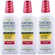 organic dentist healthy gums mouthwash, refreshing peppermint twist, 16.9 fluid ounce (pack of 3) logo