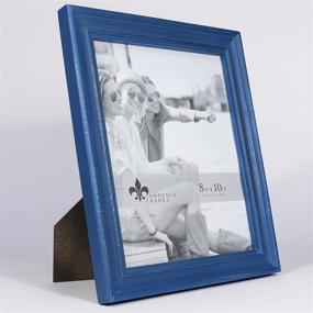 img 2 attached to 🖼️ Стильная деревянная рама Lawrence Frames Durham Weathered Navy Blue размером 8x10 дюймов: украшайте с элегантностью