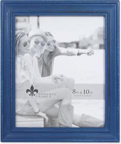 img 3 attached to 🖼️ Стильная деревянная рама Lawrence Frames Durham Weathered Navy Blue размером 8x10 дюймов: украшайте с элегантностью