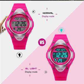 img 1 attached to Waterproof Digital Sports Watch for Kids with LED Alarm and Stopwatch - Perfect for Outdoor Activities