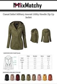 img 1 attached to MixMatchy Womens Lightweight Militray Utility Women's Clothing in Coats, Jackets & Vests