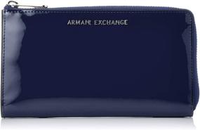 img 4 attached to Armani Exchange Round Wallet Nero Black Men's Accessories and Wallets, Card Cases & Money Organizers