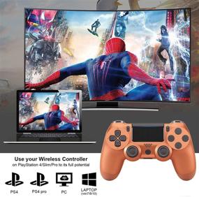 img 2 attached to 🎮 PS4 Wireless Game Controller with Vibration and Audio Function - High-Sensitivity Gamepad for PS4/PS4 Pro/PC & Laptop, Mini LED Indicator, Anti-Slip Design