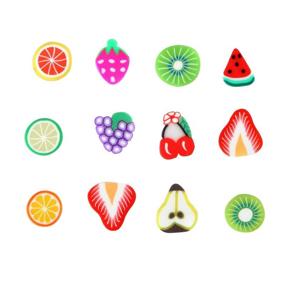 img 2 attached to BinaryABC 3D Fruit Slices Nail Art Decorations Supplies Slime Slices - Assorted Fruit Styles