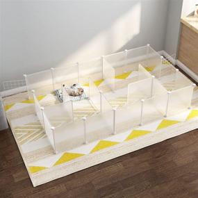 img 4 attached to NATRKE Playpen Animals Portable Translucent Small Animals