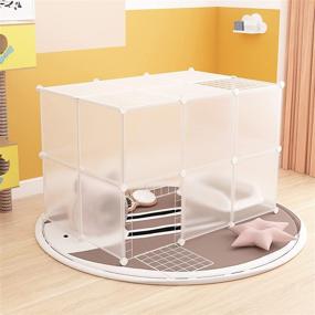img 3 attached to NATRKE Playpen Animals Portable Translucent Small Animals