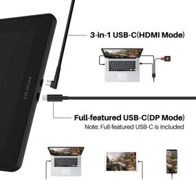img 2 attached to 🖥️ Highly Advanced 2021 HUION KAMVAS 16 Graphics Drawing Tablet - Full-Laminated Screen with Anti-Glare,10 Express Keys, Android Support, Battery-Free Stylus, 8192 Pen Pressure, Tilt, and Adjustable Stand - 15.6 Inch Pen Display