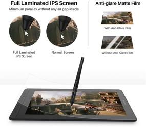 img 3 attached to 🖥️ Highly Advanced 2021 HUION KAMVAS 16 Graphics Drawing Tablet - Full-Laminated Screen with Anti-Glare,10 Express Keys, Android Support, Battery-Free Stylus, 8192 Pen Pressure, Tilt, and Adjustable Stand - 15.6 Inch Pen Display