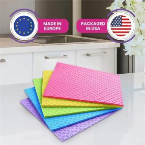 img 3 attached to 🌿 Eco-Friendly Swedish Dishcloths: Reusable Kitchen Towels and Dishcloths Sets by PINK RHINO LABS