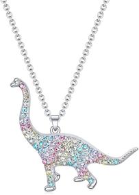 img 4 attached to Adorable Girls Dinosaur T-Rex Charm Necklace: Perfect Jewelry Gift for Animal-Loving Boys and Women