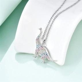 img 3 attached to Adorable Girls Dinosaur T-Rex Charm Necklace: Perfect Jewelry Gift for Animal-Loving Boys and Women