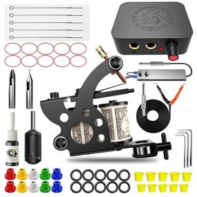 img 4 attached to ITATOO Complete Tattoo Kit for Beginners - Tattoo Power Supply Kit with 1 Black Tattoo Ink, 5 Tattoo Needles, and 1 Pro Tattoo Machine Guns Kit - Tattoo Supplies