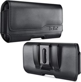 img 4 attached to De-Bin iPhone 11 Pro / iPhone 10 / X / Xs Belt Holster: Premium Leather Case with Belt Clip for Apple iPhone 11 Pro / 10 / X / Xs - Black