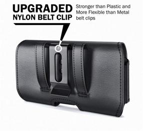 img 2 attached to De-Bin iPhone 11 Pro / iPhone 10 / X / Xs Belt Holster: Premium Leather Case with Belt Clip for Apple iPhone 11 Pro / 10 / X / Xs - Black