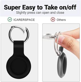 img 2 attached to 🔑 4 Pack Silicone Portable Airtag Case: Anti-Lost Keychain Holder for Apple AirTag - Find Dogs, Keys, Backpacks! Multi-Color Accessories!