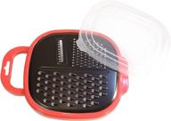 🧀 multi-purpose cheese grater with container - parmesan, ginger, butter grater - bpa free food collection and storage - non-stick coating - vegetable & fruit pasta salad zester logo