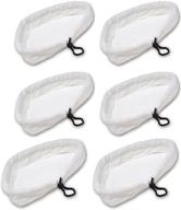 🧽 6pcs reusable microfiber cleaning pads for eoocvt home clean steam mop - compatible with steamboy h2o h20 - washable cloths replacement logo