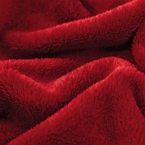 img 2 attached to 🔴 Chic Home Zahava Full/Queen Red Ultra Soft Fleece Microplush Blanket: Cozy and Luxurious