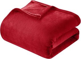 img 3 attached to 🔴 Chic Home Zahava Full/Queen Red Ultra Soft Fleece Microplush Blanket: Cozy and Luxurious