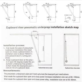 img 2 attached to 💪 2 Pcs 18lb/80N Hydraulic Gas Strut Lift Support Cabinet Hinge - Kitchen Cupboard Door Gas Spring - Door Shocks Cabinets Hinges for Improved Functionality and Convenience