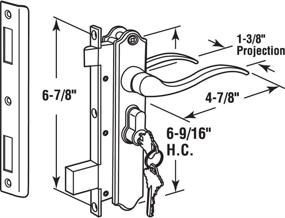 img 1 attached to 🔒 Contemporary Black Keyed Security Door Latch by Prime-Line Products K5438