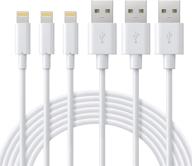 🔌 mfi certified lightning cable - ilikable 3pack 6ft premium lightning to usb a charging cable cord for iphone 13 12 11 pro max se(2020) xs xr 8 7 6 plus 6s 5s, ipad pro air mini - white logo