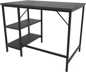 img 2 attached to 🏢 Compact ZWGM Home Office Desk with Shelves – Modern 40 Inch Workstation for Small Spaces