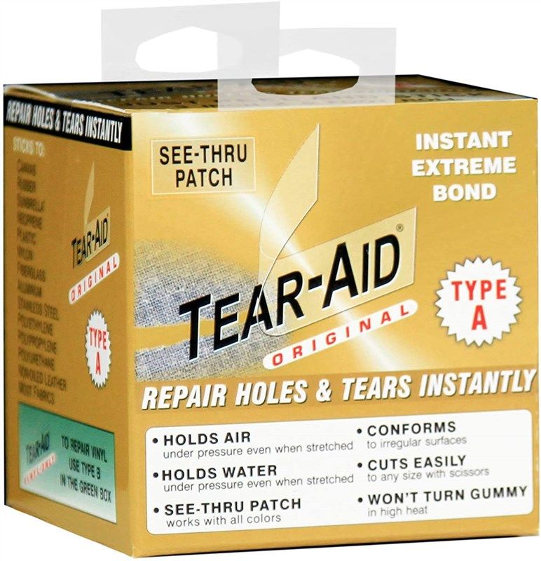 tear aid fabric repair roll type sports & outdoor play 로고