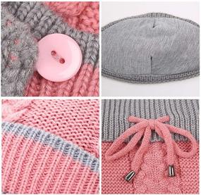 img 1 attached to Eseres Knitted Gaiter Windproof Beanie Women's Accessories