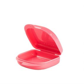 img 2 attached to 👄 Удобный футляр Easyinsmile для ретейнеров: вентилируемое хранение зубных протезов для путешествий, ортодонтии и ухода за полостью рта - розовый